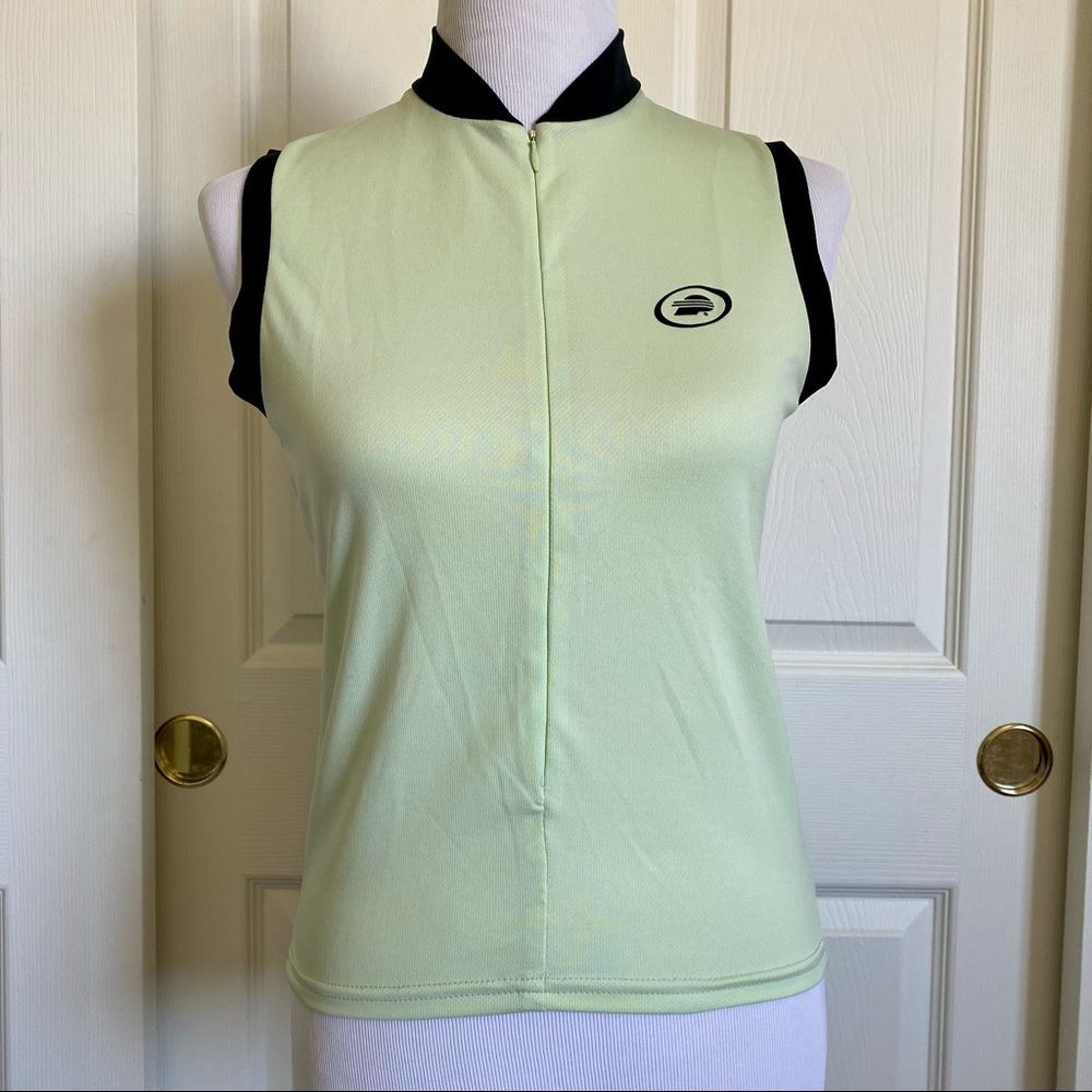 Performance Technical‎ Womens Sleeveless Cycling Jersey Mint Green Zip M